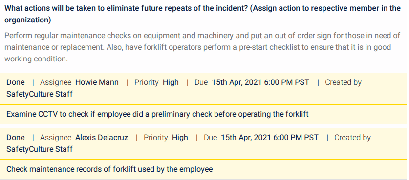 Incident Report Sample - Step 5