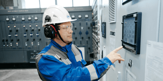 Electrician conducting arc flash risk assessment
