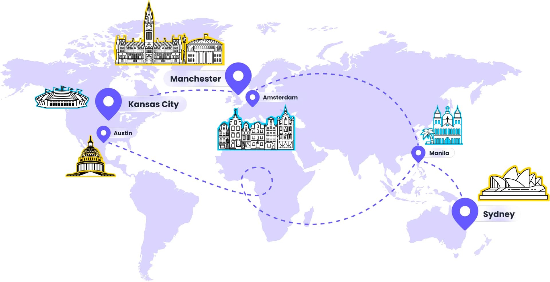 Our global offices map