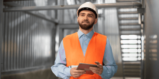 Safety manager assessing risk tolerance