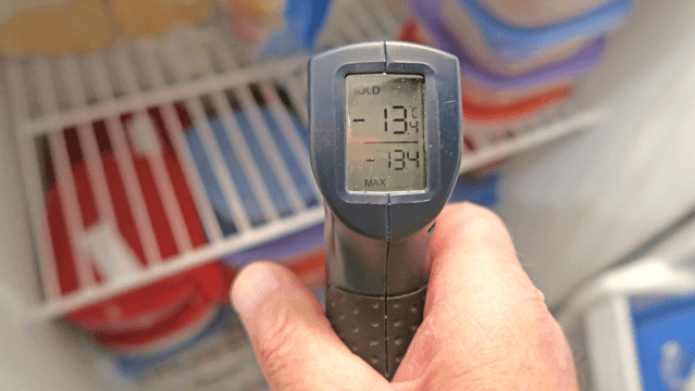 A staff member is conducting a continuous temperature monitoring checklist.