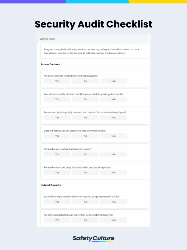 Security Audit Checklist